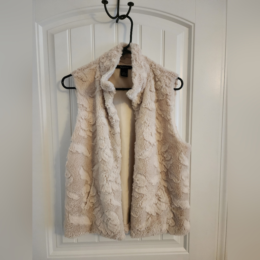 Off White Cejon Faux Fur Vest